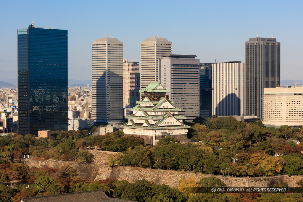 大阪歴史博物館から望む大阪城天守閣