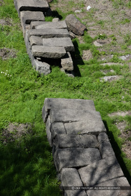 本丸空堀東側の謎の石組み|高解像度画像サイズ:3744 x 5616 pixels|写真番号:1P3J1502|撮影:Canon EOS-1Ds Mark III