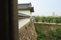 千貫櫓から大手門を望む|高解像度画像サイズ:5540 x 3693 pixels|写真番号:1P3J7308|撮影:Canon EOS-1Ds Mark III