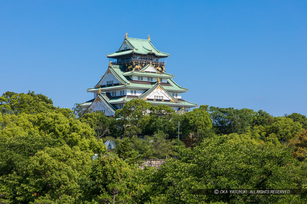 玉造口から見る大阪城天守閣