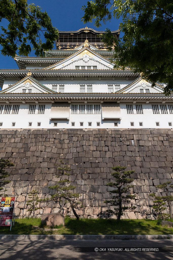 大阪城天守閣西面