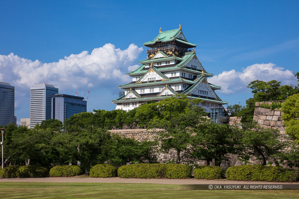 夏の大阪城天守閣