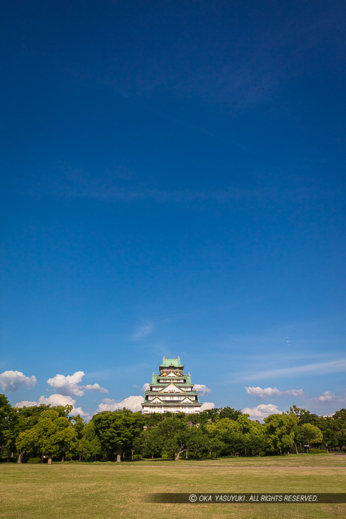 西の丸から見る大阪城天守閣