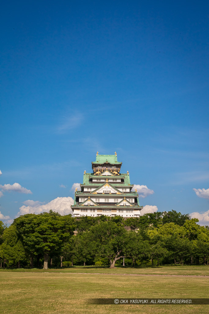 西の丸から見る大阪城天守閣