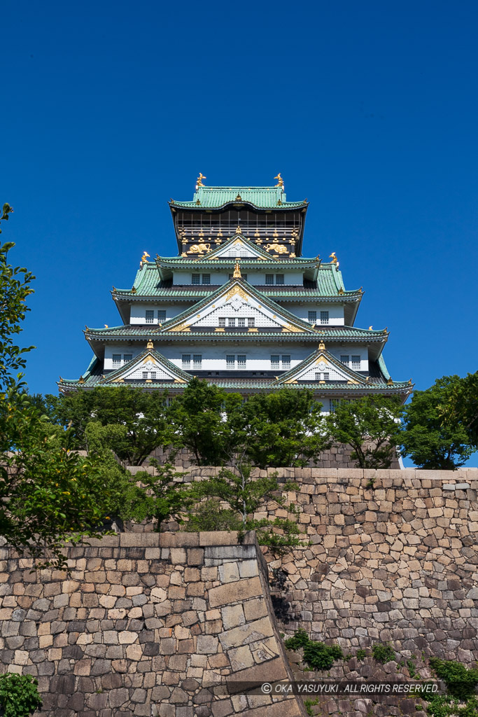 夏の大阪城天守閣