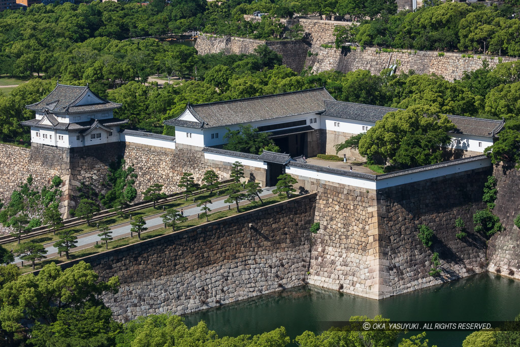 大阪城大手虎口全景