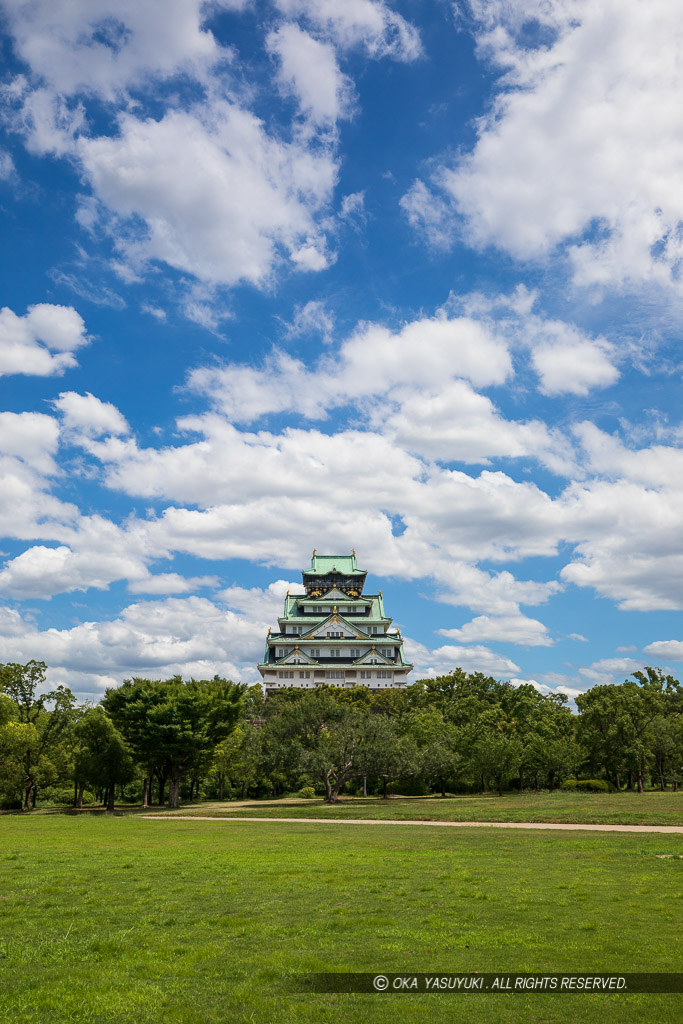 西の丸から見る大阪城天守閣