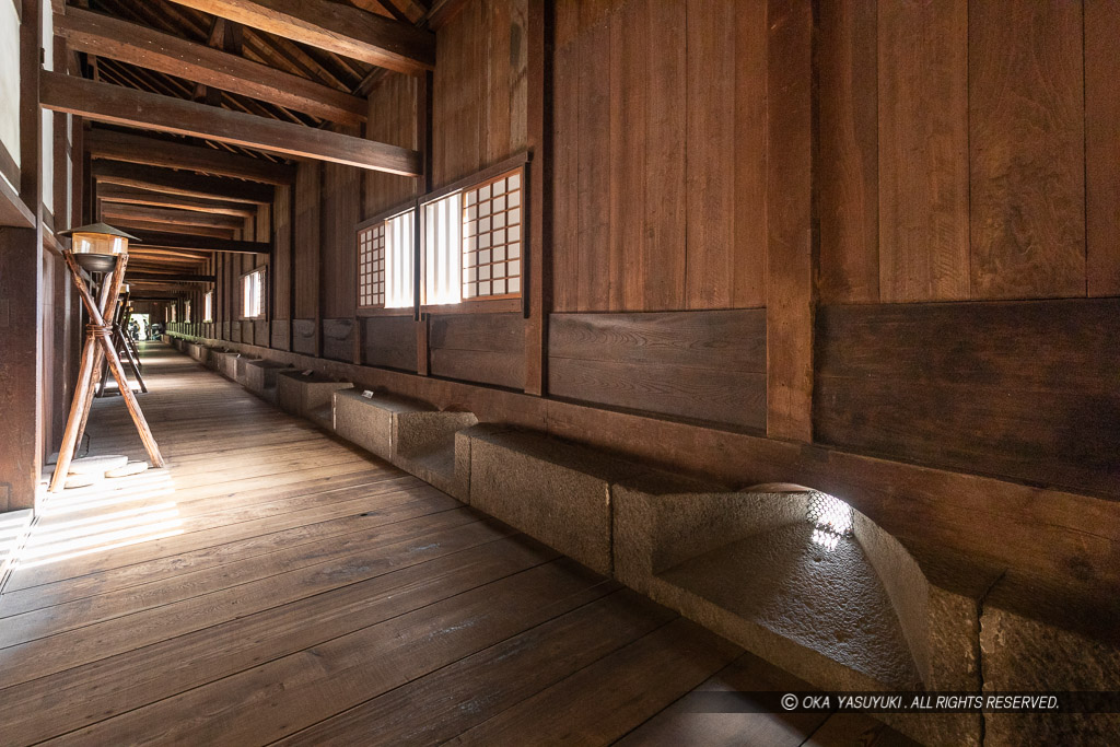 大阪城の大手続櫓内部