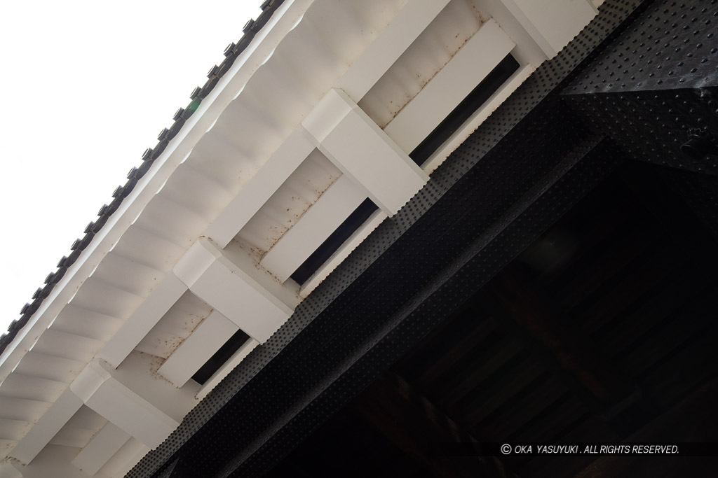 大阪城の大手渡櫓石落とし