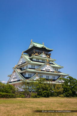 大手前配水場から見る大阪城天守閣|高解像度画像サイズ:5657 x 8485 pixels|写真番号:5DSA1956|撮影:Canon EOS 5DS