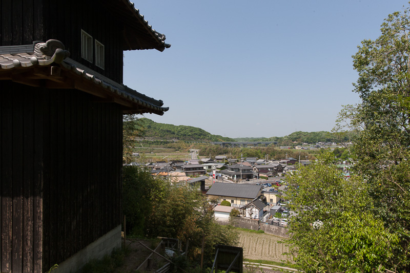 模擬櫓から見る淡河宿