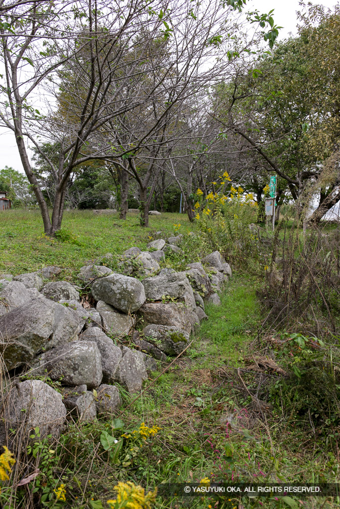 坂本城址公園の石積