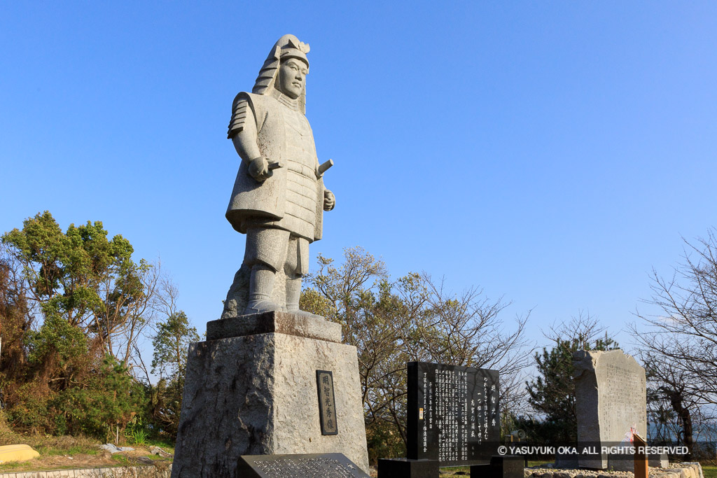 明智光秀石像・坂本城址公園