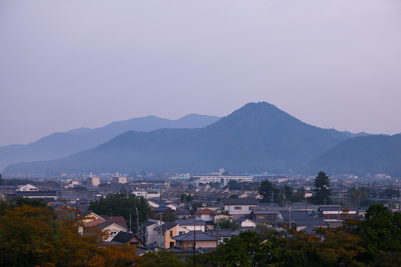 天守台から八上城を望む