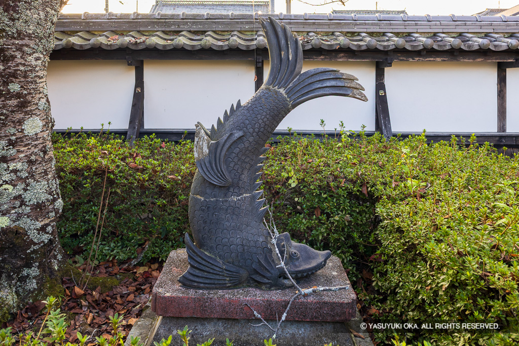 篠山城の鯱（どこに使われていたか不明とのこと）・丹波篠山市立歴史美術館