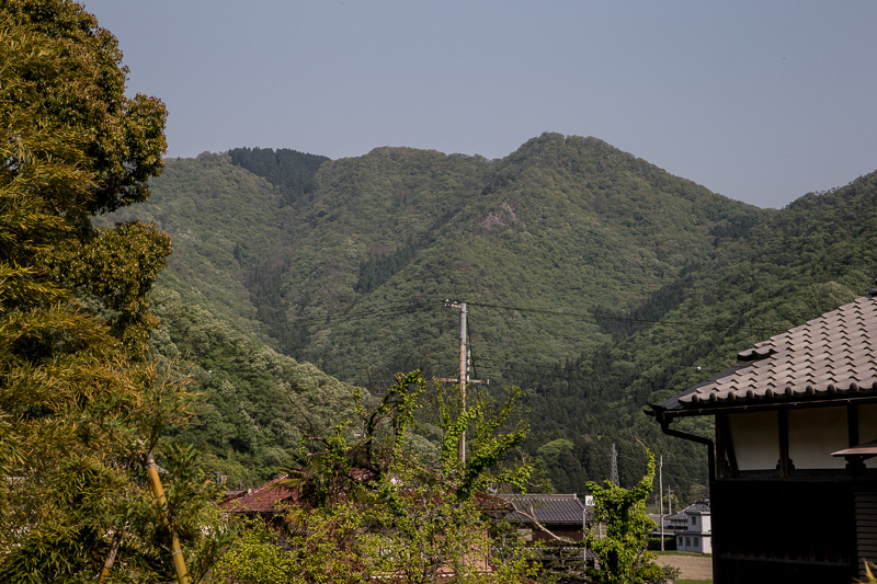 赤松居館跡から白旗城を望む