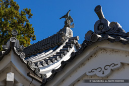 櫓門と番所の屋根景色 | 高解像度画像サイズ：8192 x 5464 pixels | 写真番号：344A5027 | 撮影：Canon EOS R5