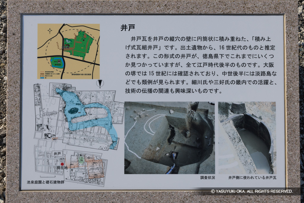 井戸跡・歴史解説板