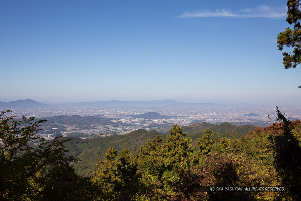 高取城国見櫓跡から大和平野