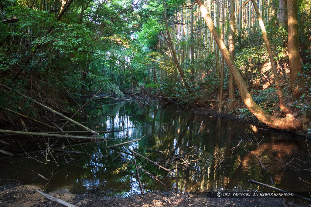 高取城の水堀・高取川源流