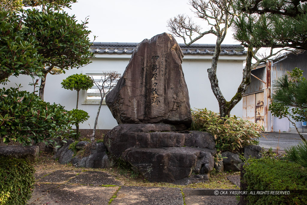 臼井家（伊勢屋）屋敷跡地石碑