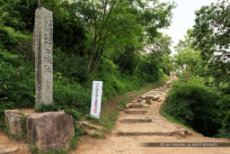 竹田城址石碑・大手道｜高解像度画像サイズ：4730 x 3153 pixels｜写真番号：1DXL6795｜撮影：Canon EOS-1D X