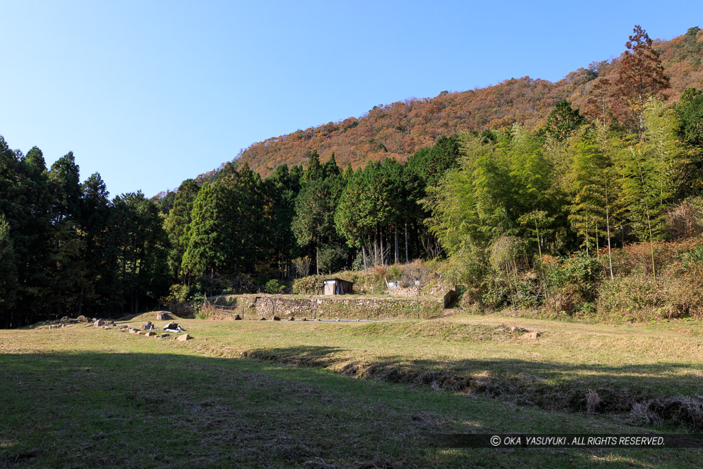 竹田城山麓の屋敷跡