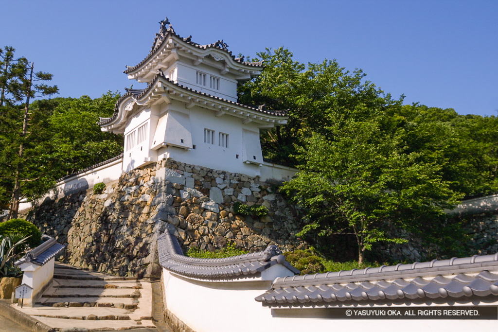 龍野城の隅櫓・新緑