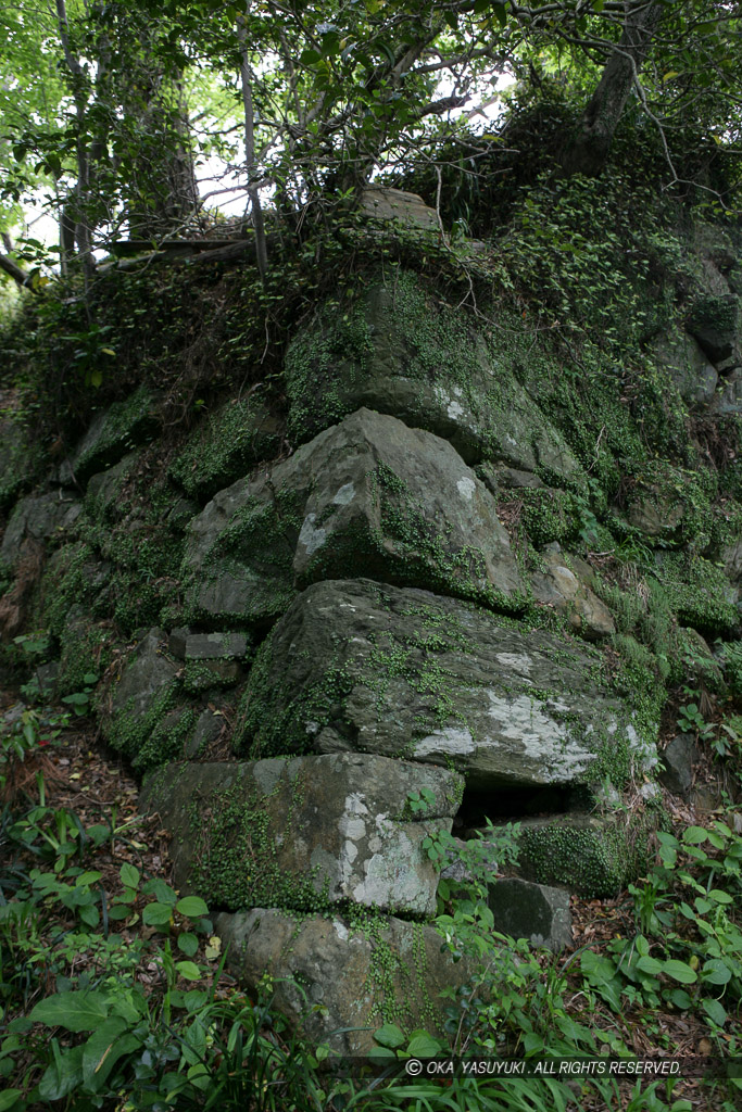 鳥羽城本丸石垣北面・算木積