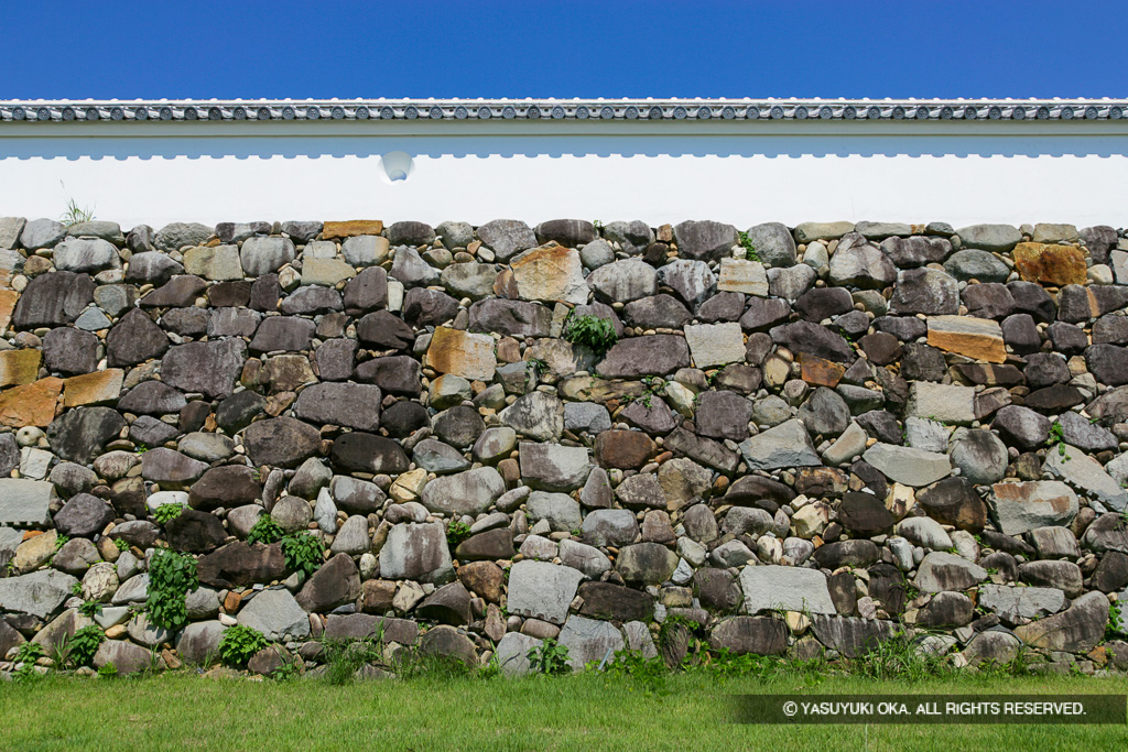 二の丸石垣と土塀