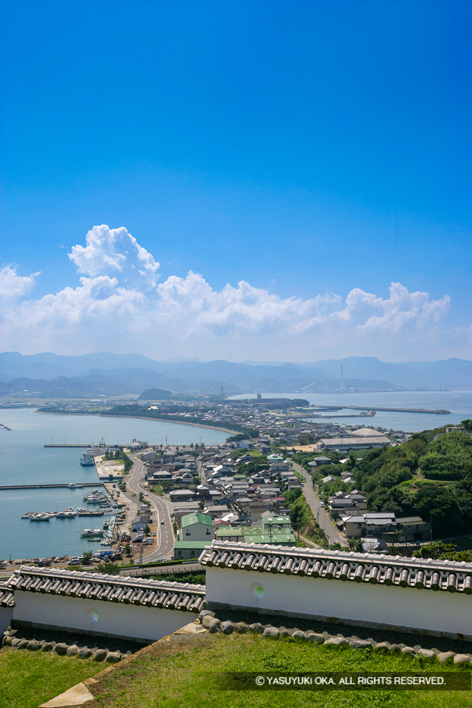 富岡城と天草の下島本島を結ぶ砂嘴