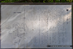 太閤ヶ平・歴史解説板 | 高解像度画像サイズ:7667 x 5114 pixels | 写真番号:6F1A8163 | 撮影:Canon EOS R5m2