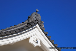 池田家家紋の鬼瓦 | 高解像度画像サイズ：8192 x 5464 pixels | 写真番号：6F1A8392 | 撮影：Canon EOS R5m2