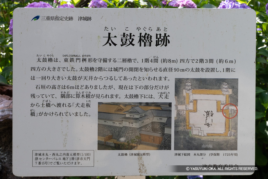 太鼓櫓跡・歴史解説板