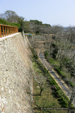 津山城の本丸石垣｜高解像度画像サイズ：3328 x 4992 pixels｜写真番号：VJ7Z7818｜撮影：Canon EOS-1Ds Mark II