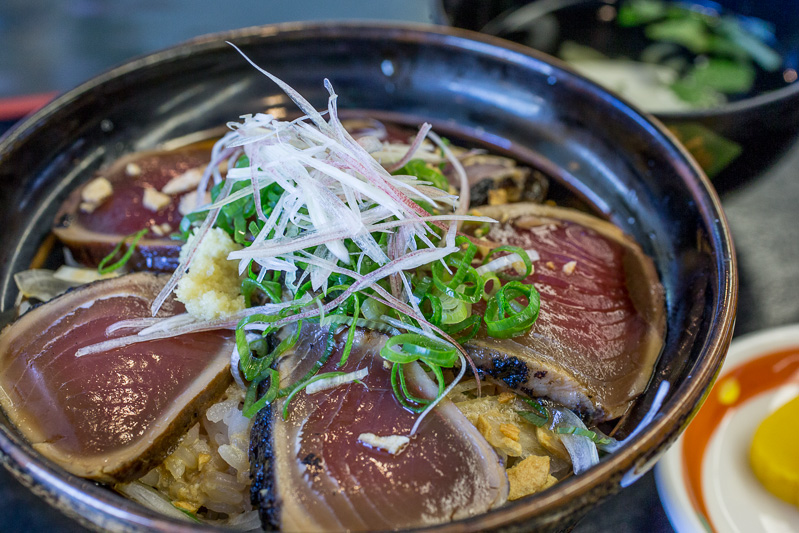 鰹（かつお）のたたき丼・土佐料理