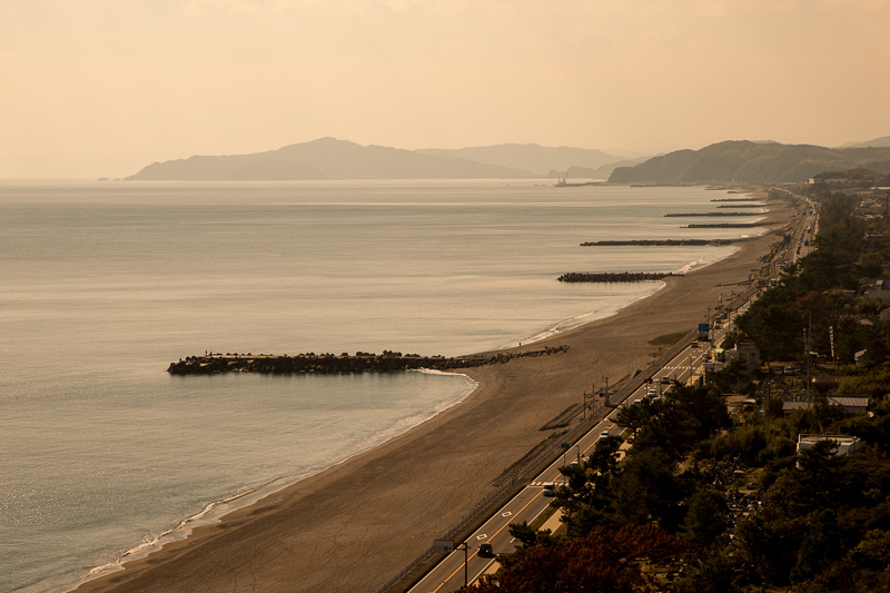 浦戸城から土佐湾を望む