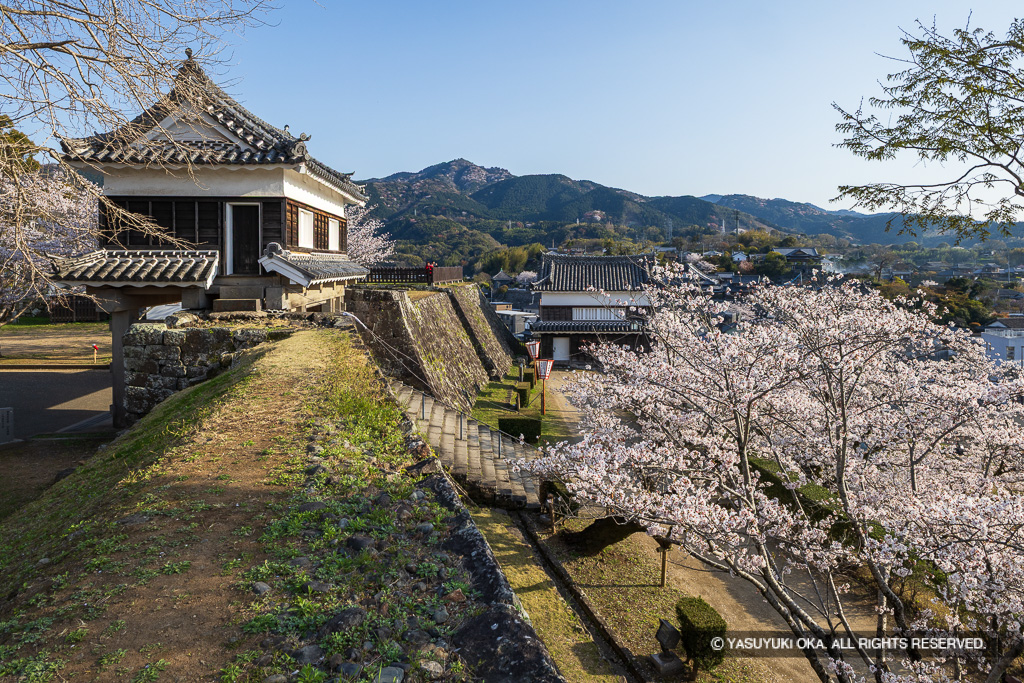 大門櫓・井楼櫓跡・畳櫓・桜