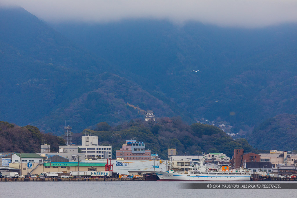 宇和島湾から望む宇和島城