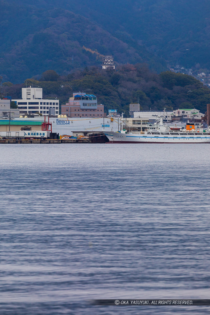 宇和島湾から望む宇和島城