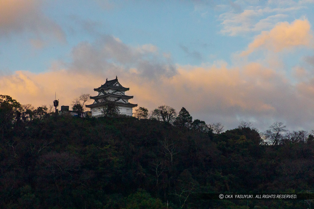 宇和島城の朝