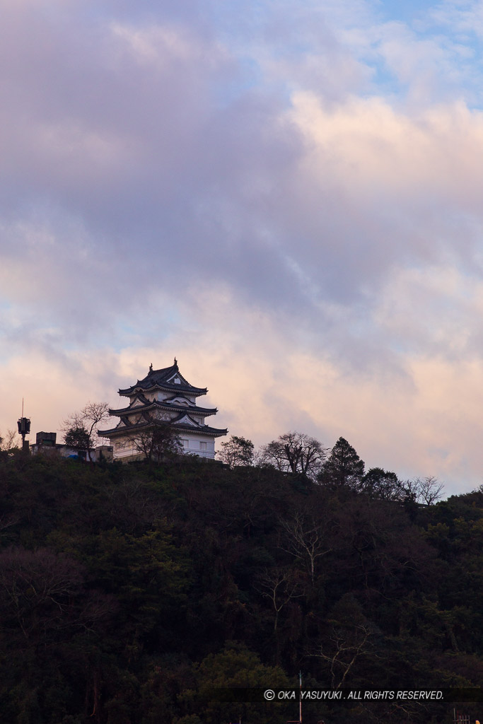 宇和島城の朝