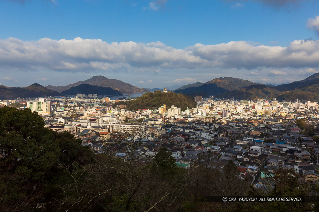 愛宕公園から望む宇和島城