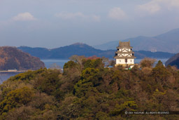 愛宕公園から望む宇和島城と宇和島湾｜高解像度画像サイズ：6720 x 4480 pixels｜写真番号：5D4A6853｜撮影：Canon EOS 5D Mark IV