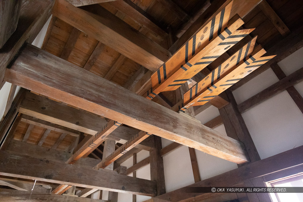 宇和島城天守１階・武者走・昭和37年修理時に設置された魔除け