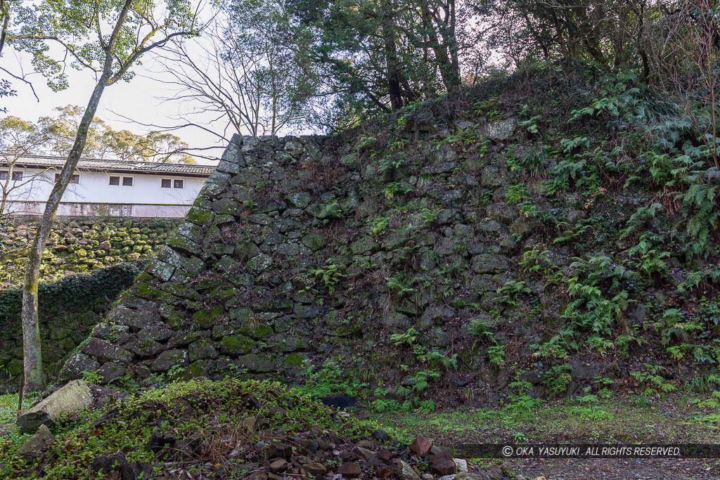 宇和島城の帯曲輪石垣