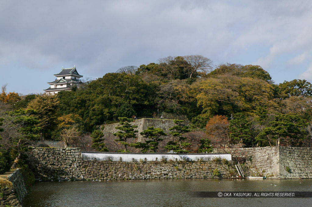 東堀から望む和歌山城