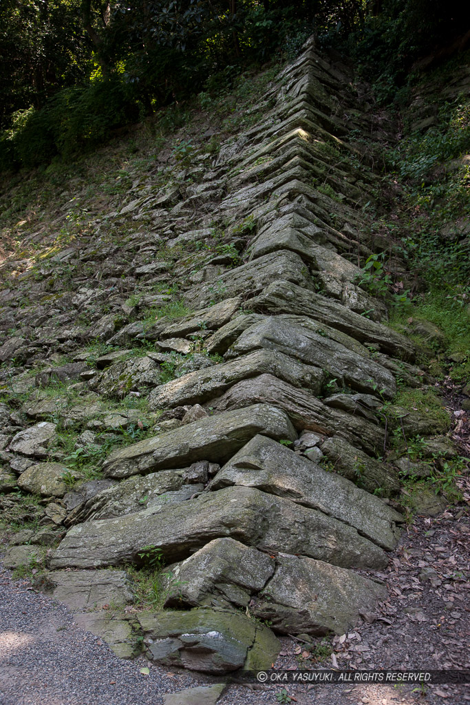 緑泥片岩の石垣