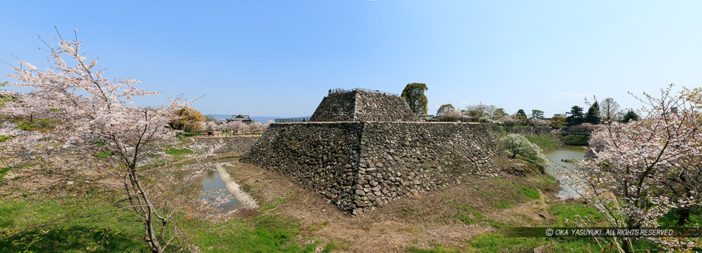 大和郡山城本丸石垣と天守台