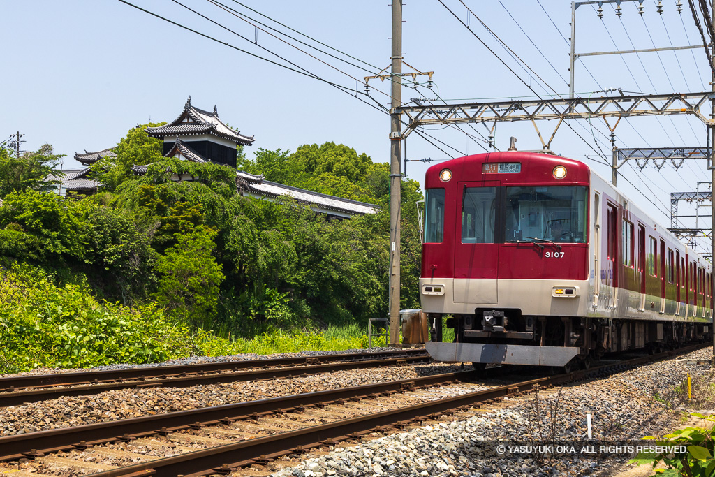 大和郡山城と近鉄電車